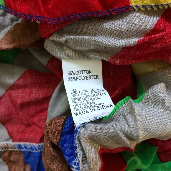 Multicolour Maxi natural Dress stretch wide waist short sleeved open neck - Picture 10 of 10